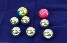 Vintage Shiny Brite Round and Colorful Christmas Balls – Lot of 8 picture