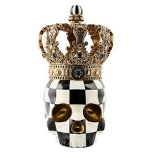 MACKENZIE CHILDS COURTLY CHECK CROWNED SKULL, US Stock, No import Fee picture