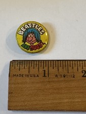 Vtg 1960s Beatlemania Beattles Are Bugs Pin Button Creative House Chicago USA picture