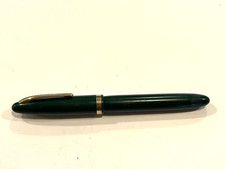 Vintage Sheaffer Touchdown Green Fountain Pen Feather Touch 5 14K Gold Nib picture