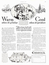 Celotex Insulating Lumber 1927 Happy Family Warm Family Vtg Magazine Print Ad picture