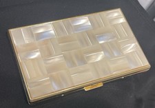 Vintage Colibri Cigarette Case Goldtone Mother Of Pearl ‘Rare Hard To Find Item’ picture