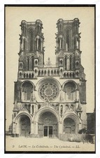 Laon France Cathedral Standard Postcard COPY RPPC picture