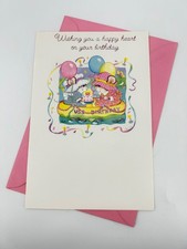 Vintage Sangamon Birthday Card Cute Mice USS Birthday Balloons Unused picture