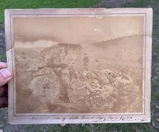 Antique 1860s Little Round Top Penna Vol Gettysburg Battlefield Photo Civil War picture