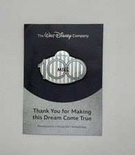 Disney 100th Exclusive Anniversary Cast Member Name Tag Mike picture