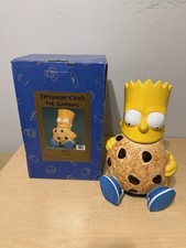 Vintage Treasure Craft Bart Simpson Ceramic Cookie Jar The Simpsons 1995 w/Box picture