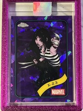 2025 Topps Chrome Marvel Sapphire X-23 Purple Refractor # 10/15 picture