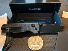 Oknife Rubato 4 Carbon Fiber CPM-S35VN Rail Lock LNIB SN 0040 w/Coin picture