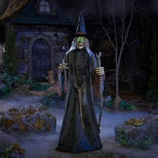7 FT Wicked Woods Animated LED Macabre Witch picture