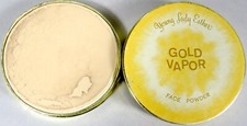 Vintage MakeUp Young Lady Esther Gold Vapor Face Powder 1950s 1.06 oz New Sealed picture