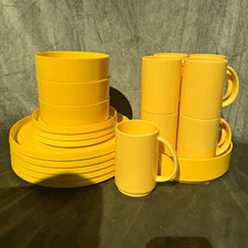 Vintage 1970s Yellow Oblique by PMC dishware  picture