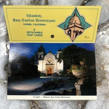 Vintage 1960s Mission San Carlos Borromeo Carmel California Postcard Booklet 6 picture