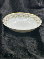 Vintage CH Field Haviland Limoges GDA France 5” Berry Bowl Pink Floral Gold picture