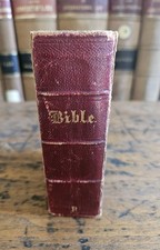 US Civil War Soldier's 1847 Gilt Pocket Holy Bible Old New Testament- MO Militia picture