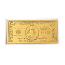 24K Gold  Wealth Legacy  Currency Tribute Embossed Sheet 155x75mm 100mg picture