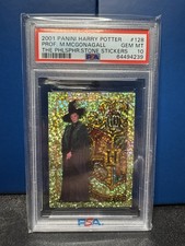 2001 Panini Harry Potter & The Philosopher’s Stone Sticker 128 Mcgonagall PSA 10 picture