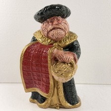 Vintage 1994 Leonardo Collection Santa Claus Figurine Ceramic Quilt Basket EUC picture
