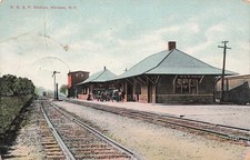 Warsaw New York NY Train Railroad Depot Station Vtg Postcard J6 picture