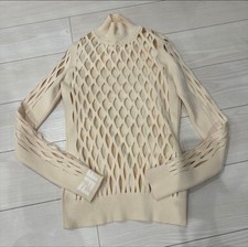 Fendi Same Day Beige Mesh Knit 36 Women Rare Luxury Designer Model Limited Editi picture