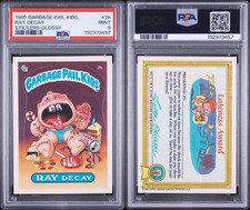 1985 Topps Garbage Pail Kids Series 1 #2b Ray Decay PSA 9 - Glossy picture