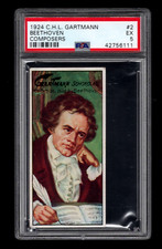 BEETHOVEN 1924 C.H.L. GARTMANN COMPOSERS CARD #2 PSA 5 EXCELLENT RARE ISSUE picture