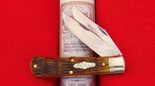 Great Eastern #72 Antique Yellow Jigged French Creek Trapper Knife 728226 GEC picture