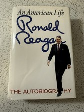 Ronald Reagan An American Life Autobiography 1990 Hardcover Signed Autograph picture