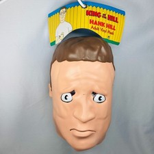 VTG 1998 King of the Hill Hank Hill Adult Vinyl Mask Disguise w/ Tag No Glasses picture