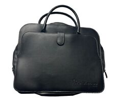 RARE Walt Disney Company Black Work Bag Briefcase Black Pebble Leather picture
