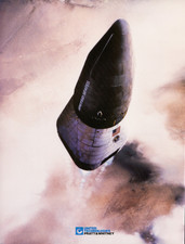 Vintage NASA Delta Clipper SSTO Pratt Whitney Concept Art Lithograph RL10 Engine picture