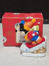 NEW IN BOX Enesco Disney Mickey Mouse Skiing Ski Jump Salt & Pepper Shakers picture