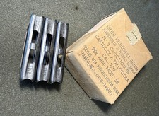Italian Carcano Rifle Original Clips W/ Vintage Box WWII 6.5mm 7.35mm SMI 1939 picture