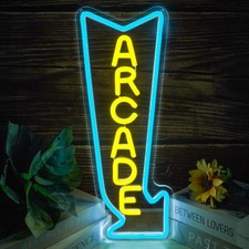 Arcade Neon Sign LED Light Dimmable Gaming Lights for Wall Decor USB Powered ... picture