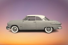 1951 Ford Tudor V8 Coupe Car 13x19 Poster PhotoArt Style 10m HQ PhotoStock Gray picture