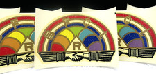 Lot Masonic Decals Int'l Order of the Rainbow for Girls IORG 5 with Purchase VTG picture