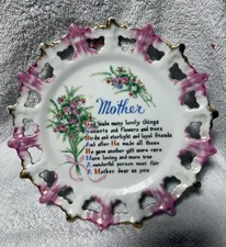 Vintage Mother Decorative Plate 8 Inch Floral Poem picture