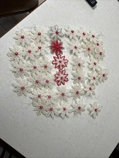 Lot Of  37 Handmade Vintage Christmas Snowflakes Ornaments Estate Find picture