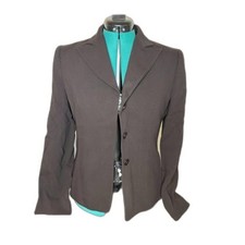 Vintage 90s Giorgio Armani Le Collezioni Brown Blazer Size 6 Italy 100% Wool picture