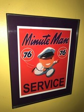 Union 76 Minute Man Oil Gas Service Station Garage Mechanic Advertising Sign picture