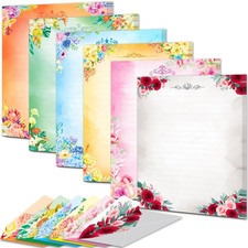 ANZON MORIES 60 Pieces Cute Stationery Paper and Envelope Set 8.5x11 picture