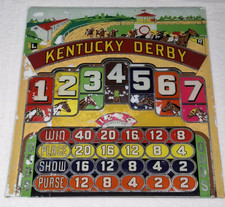 Vintage Bally Kentucky Derby Pinball Backglass Horse Racing 23