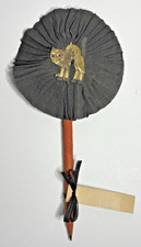 Antique 1920s Halloween Crepe Paper Rosette Black Cat Pencil Place Card Favor⁠ picture
