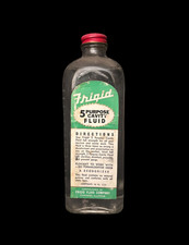Vintage Frigid Cavity Fluid Bottle Sealed 16oz Glass Embalming Mortuary Medical picture
