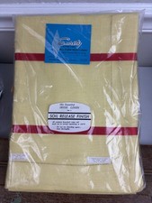 VTG 1960s Surety 100% Pure Irish Linen Tablecloth Yellow MCM 51 x 52