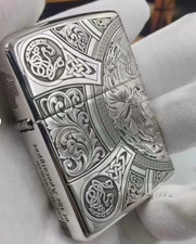 Zippo Norse Apocalypse Odin & Four Horsemen Silver Lighter picture