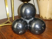 Cannonball style cast iron stacked 10+ lbs Vtg paperweight door stop or decor picture