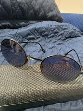 Emporio Armani Sunglasses 002 706 140 90S Vintage Oval Black Matte Giorgio Italy picture