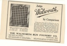 1927 The Walworth Run Foundry Co. Advertisement Cleveland, Ohio picture