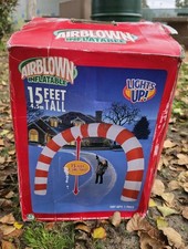 2006 Gemmy JUMBO Candy Cane Christmas inflatable archway 15 Ft Arch picture